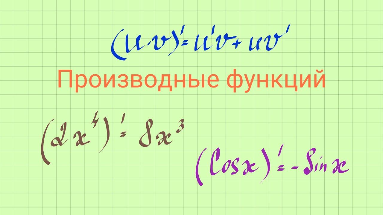 Производные функций смотреть онлайн