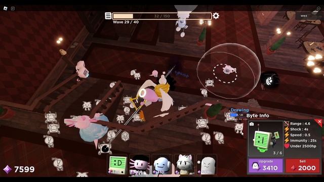 SOLO Defeating (LIBRARY) Hard Mode Challenge In (Tower Heroes X Doors) Update Roblox