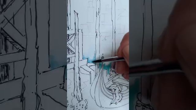 How to draw gondola. Sketchmarker (Sketchbar) tutorial with aqua markers смотреть онлайн