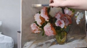 Пионы. Оттенок важнее цвета. Живопись маслом.