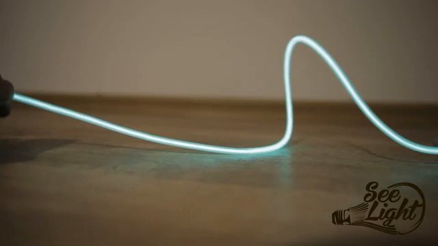 Электролюминесцентный провод (холодный неон) 2,6мм бирюзовый