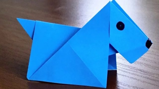 Оригами собачка из бумаги своими руками. Собака из бумаги. Origami dog смотреть онлайн
