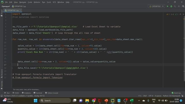 Python Openpyxl How To Apply Formula, How to Do Calculation | Excel Automation Using Python смотреть онлайн