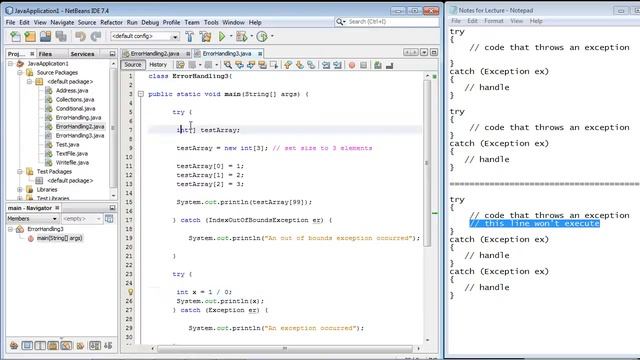Java Tutorial for Beginners - 58 - Different ways to setup try catch blocks смотреть онлайн