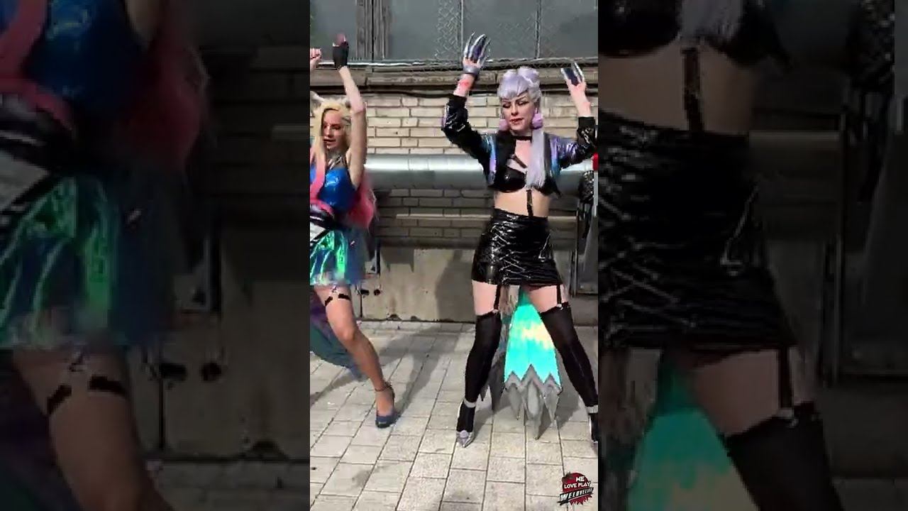Красотки Ари и Эвелинн с зажигательным танцем. Косплей K/DA - чемпионов League of Legends #Shorts смотреть онлайн
