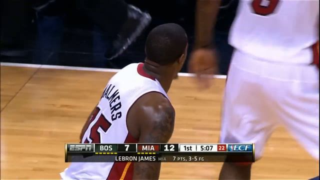 Mario Chalmers to LeBron James Alley-oop смотреть онлайн