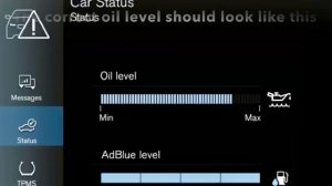Volvo XC60 2017 onwards - Digital Oil Level - How to check