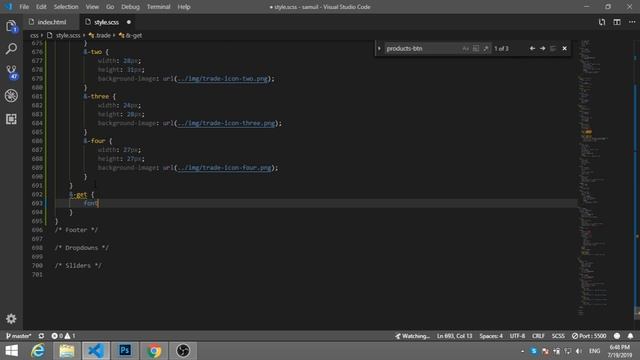 Верстка сайта с SCSS. Первый раз (часть 5). SCSS-стили (ч.4) смотреть онлайн