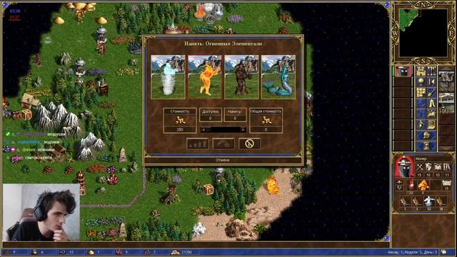 Челлендж на Монере [Heroes 3 Jebus Outcast] Yama_Darma (Сопряжение) Vs LEVA89 (Причал)