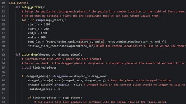 Using Drag & Drop To Reassemble Pieces Of A Page - Ren'Py Mini-game Tutorial
