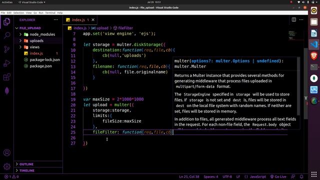 File Uploading in nodeJS Using Multer смотреть онлайн