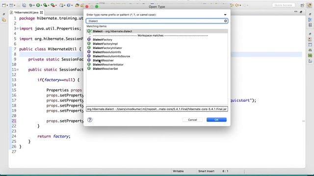 06 Creating the HibernateUtil class for getting a SessionFactory смотреть онлайн