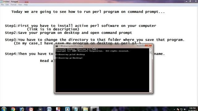 How to execute Perl program on command prompt? смотреть онлайн