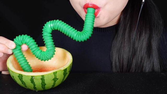 ASMR EATING AND DRINKING MUKBANG, WATERMELON DRINKS, 신기한 물 먹방 POP TUBE, EDIBLE FROG EGGS, BOBA TEA смотреть онлайн
