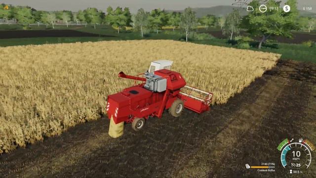 FS2019: Тюковка травы, уборка соевых бобов СК5 (Timelaps) смотреть онлайн