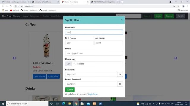 Restaurant Management System || Online Food Order || django(python) || Darshan K Parmar смотреть онлайн