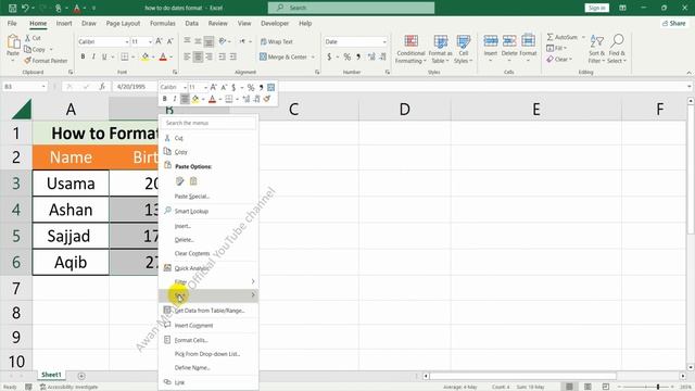How to change date format In Excel смотреть онлайн