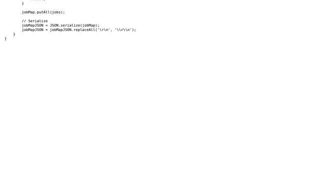 Salesforce: replaceAll() rn in a JSON serialized string смотреть онлайн