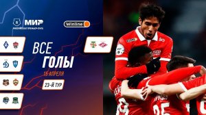 Все голы 15.04.2023 | 23 тур Мир РПЛ 2022/23