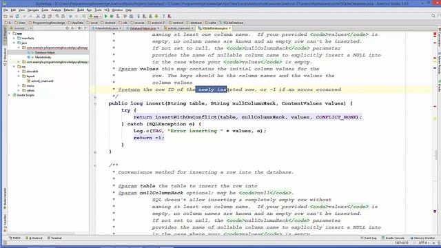 Android SQLite Database Tutorial 3 # Insert values to SQLite Database table using Android YouTube смотреть онлайн