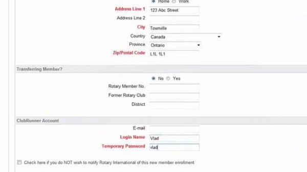 "Login Already Exists" Error message