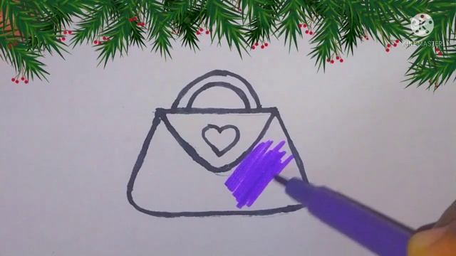 Bolalar Uchun Sumka rasmini Chizish/ Drawing Handbag for Children / Сумочка для рисования для детей смотреть онлайн