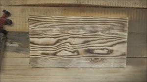 обжиг, браширование и пропитка маслом сосновой доски wood  aging