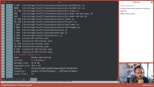 Publishing the 1.1.0-beta.2 release - developing node-red stream - 16th June 2020 смотреть онлайн