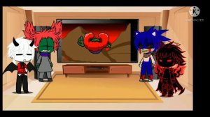 FNF реагируют на Tricky vs Sonic exe/Gacha club/animation