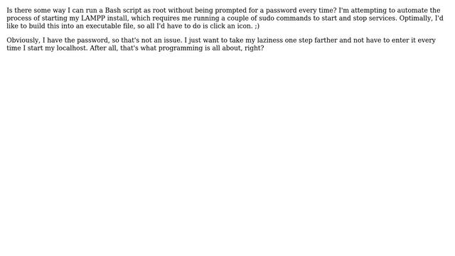 Run Bash Script as Root смотреть онлайн