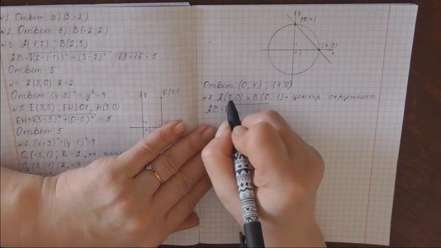 Уравнение окружности. с.р. 3.3. вариант 1 смотреть онлайн
