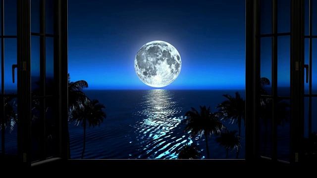 Lua Cheia Com Música Calma Para Dormir - Durma Em 5 Minutos - Paisagem Sonora #soothingrelaxation