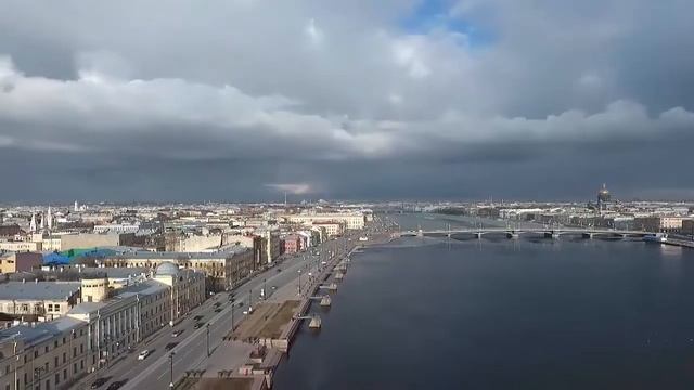 Санкт Петербург, Васильевский остров С высоты птичьего полёта смотреть онлайн