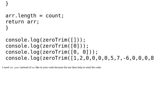 Zero Trim from array- JavaScript (3 Solutions!!) смотреть онлайн