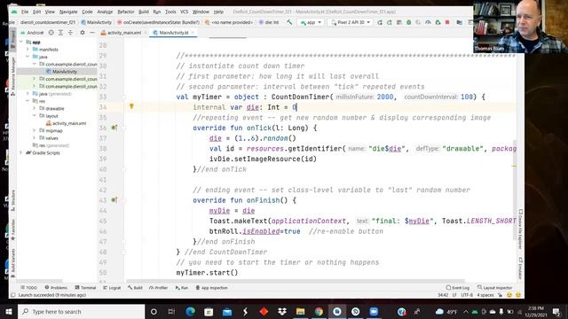 Android App: CountDownTimer Demo -- Roll a Die смотреть онлайн