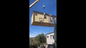 Выгрузка бани краном - Компания Доступные бани