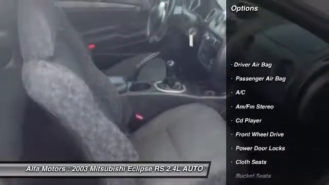 2003 Mitsubishi Eclipse RS 2.4L AUTO Margate FL 33063 смотреть онлайн