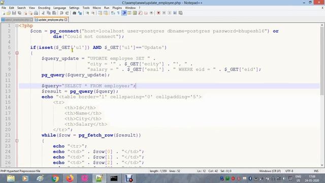 PHP with PostgreSQL Database connection смотреть онлайн