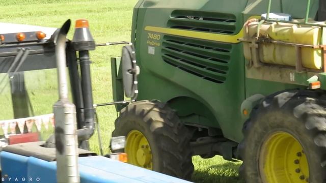 Массовая заготовка сенажа / ПАЛЕССЕ FS 8060, John Deere 7480, 2X ПАЛЕССЕ FS 80 и др. /
