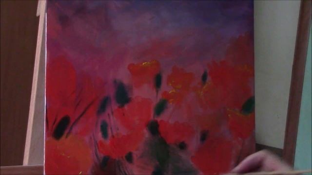 "Маковое поле", картина масляными красками смотреть онлайн