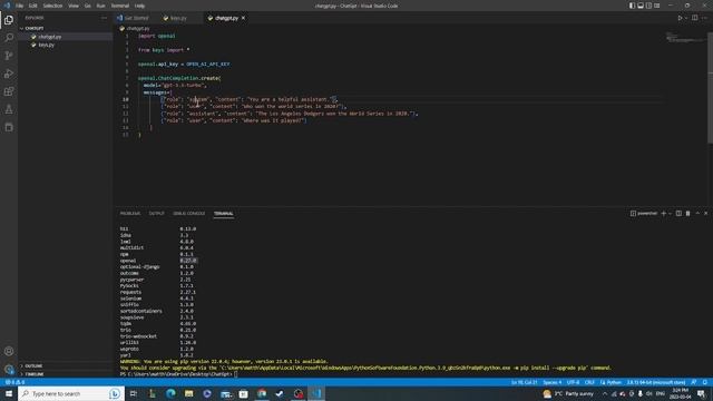 Use Chat GPT in your own projects! | Chat GPT API Tutorial смотреть онлайн