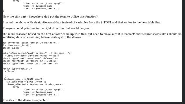Wordpress: Plugin that saves form data смотреть онлайн