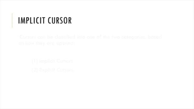 ADBMS: Unit 2: Lecture 5: A Concept of Cursor, Implicit Cursor. смотреть онлайн
