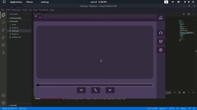 my PyQt5 music player - modern GUI смотреть онлайн