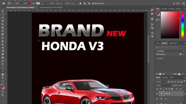 Amazing Car Flyer Design in Photoshop Tutorial