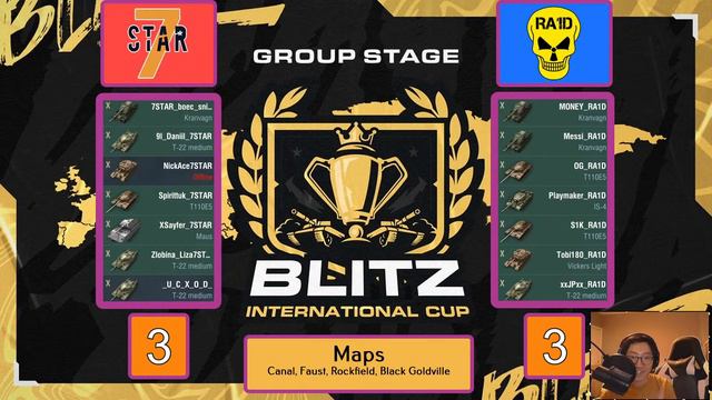 World Of Tanks Blitz: Blitz International Cup Group Stage Day 2 (7STAR Vs. RA1D, EG- Vs. C4)