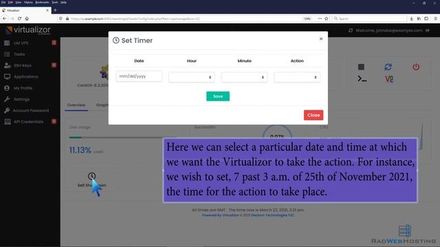 How to Set Self Shutdown, Start or Reboot Timer for Your VPS in Virtualizor - Rad Web Hosting смотреть онлайн