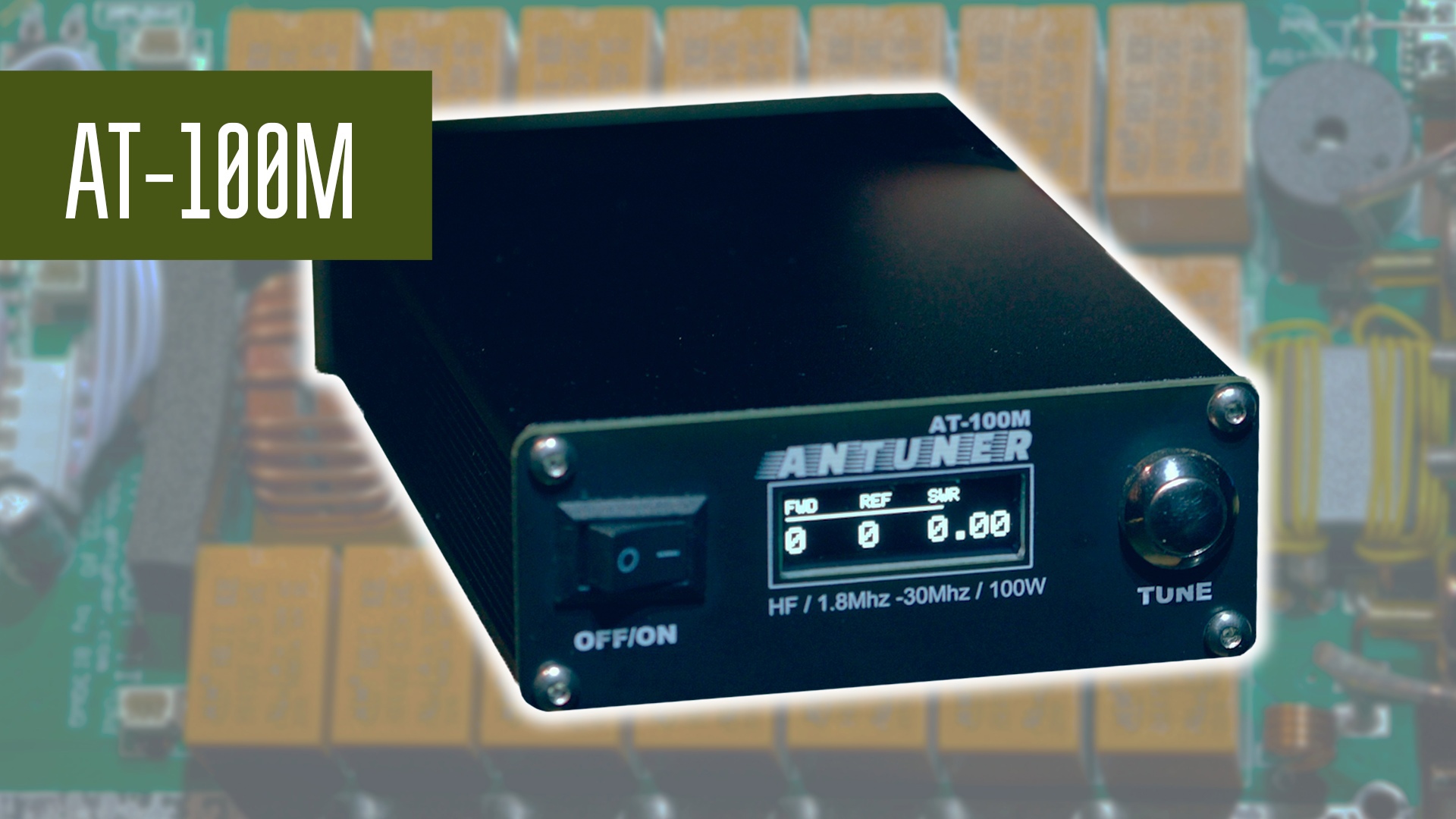 Антенный тюнер с Aliexpress AT100M. Очень маленький тюнер-автомат с аккумулятором. смотреть онлайн