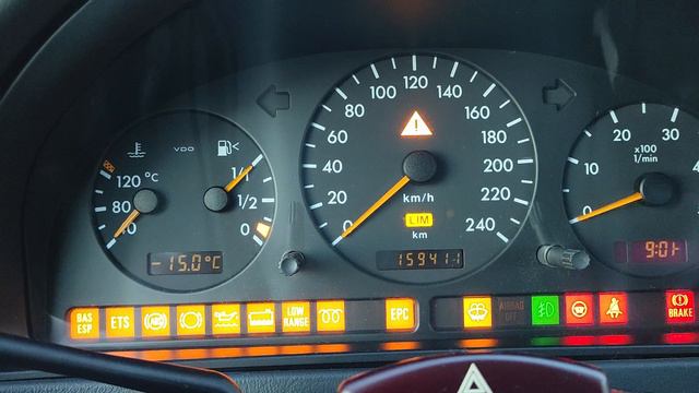 W163 270CDI Cold Start -15C 07.01.24