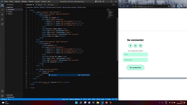 Tutoriel JavaScript - Formulaire d'Inscription & de Connexion Animé - HTML CSS JavaScript смотреть онлайн
